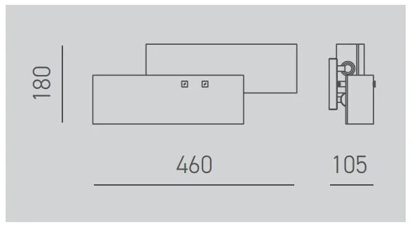 Gea Luce LARA A P arg - Fali lámpa LARA 2xE14/42W/230V ezüst