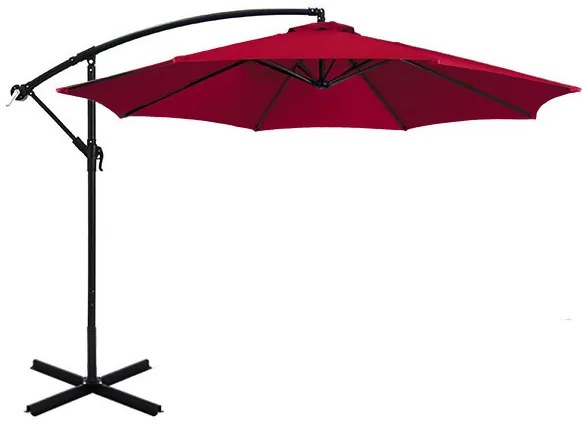 Függő napernyő 2,7 m, piros