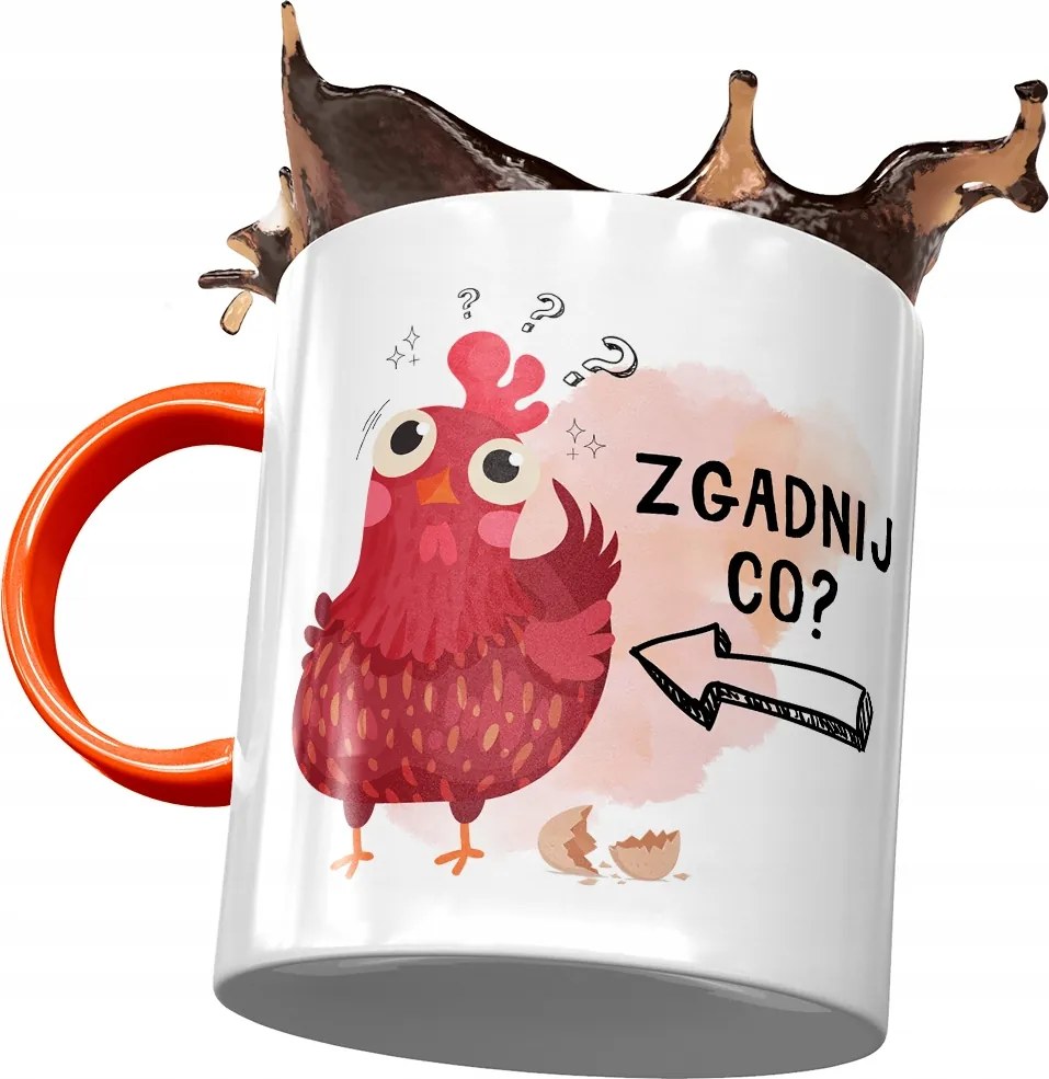 Bögre Narancssárga Vicces Találd ki Mit? Nyomtatott fényképpel