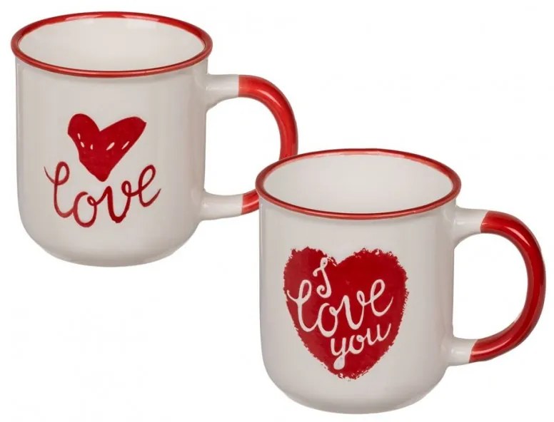 Retro porcelán bögre Love 180 ml