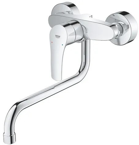 Mosogató csaptelep GROHE Eurosmart New forgó karral 150 mm króm 32224003
