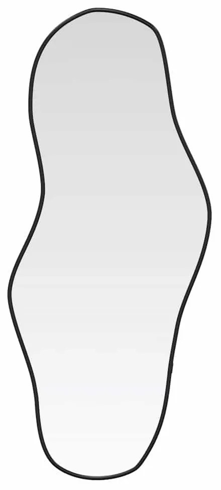 fekete falitükör 100x45 cm