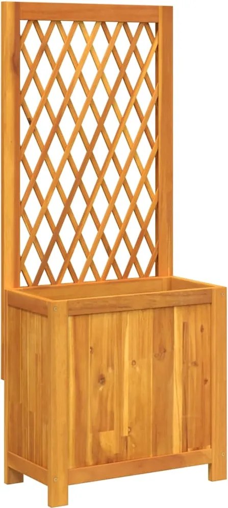 vidaXL tömör akácfa rácsos ültetőláda 55 x 29,5 x 132 cm