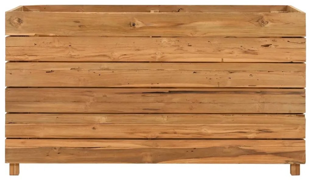 Újrahasznosított tíkfa és acél magaságyás 100 x 40 x 55 cm