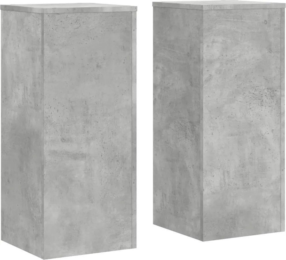 vidaXL 2 db betonszürke szerelt fa növénytartó állvány 30 x 30 x 70 cm