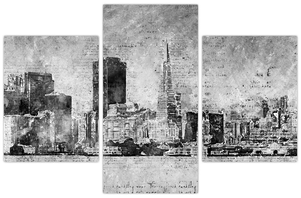 Kép - Kávé művészeti város (90x60 cm)
