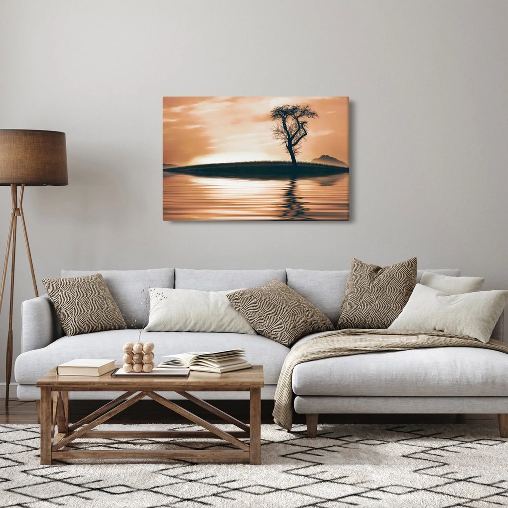 Egy fa képe egy szigeten (90x60 cm)