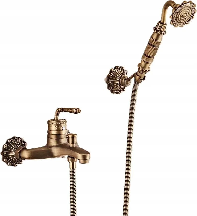 Kádtöltő csaptelep falra szerelhető Old Retro sárgaréz Master