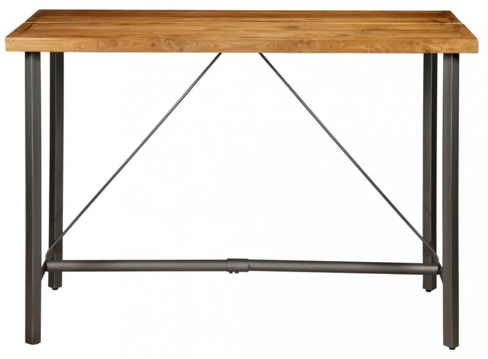 újrahasznosított tömör tíkfa bárasztal 150 x 70 x 106 cm