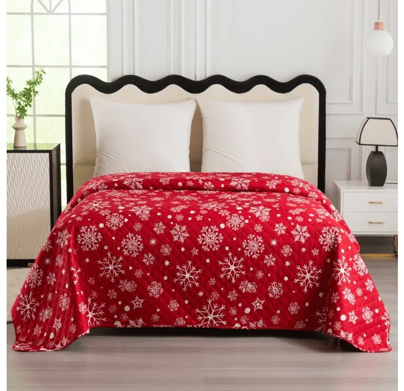 Ágytakaró SNOWFALL piros Méret: 170 x 210 cm