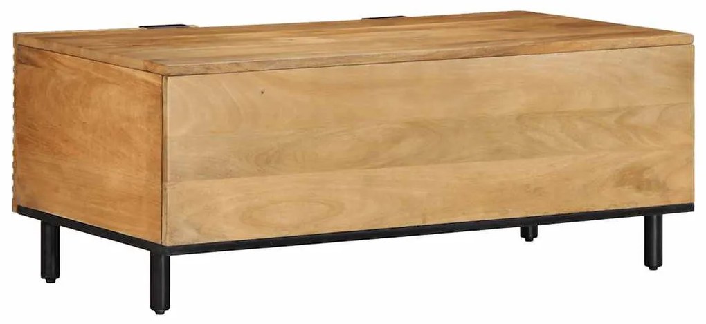 barna tömör mangófa dohányzóasztal 100 x 54 x 40 cm