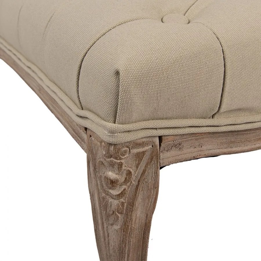 Clayre & Eef kétszemélyes vintage fa ülőpad – barna