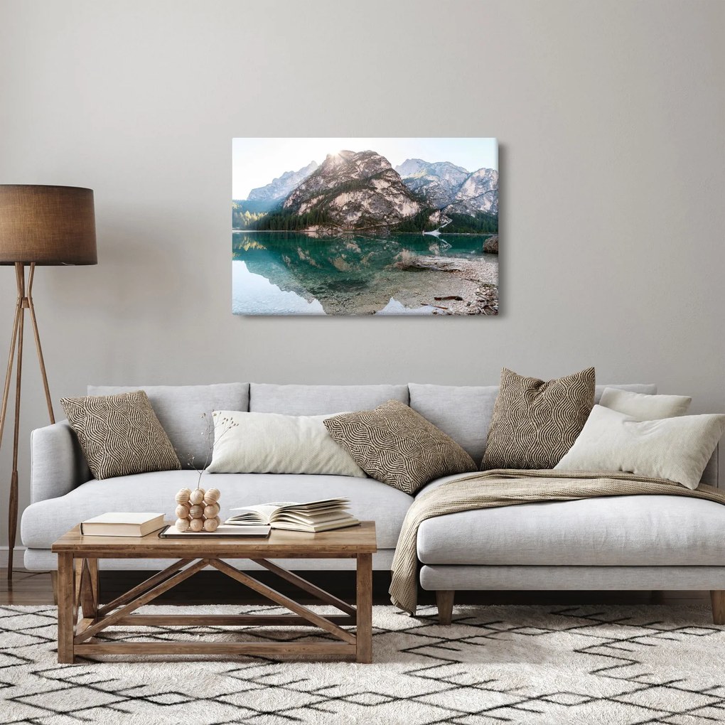 Kép egy hegyi tóról (90x60 cm)