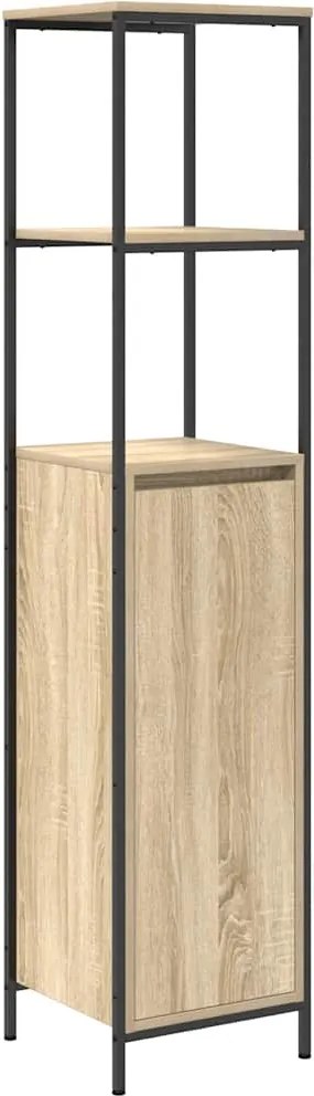 vidaXL tölgy színű fürdőszobaszekrény polcokkal 36x35x165 cm