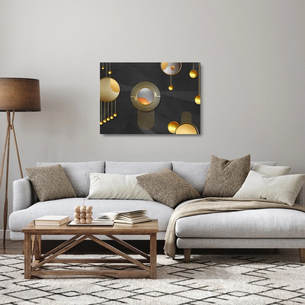 Kép - Absztrakció (üvegen) (70x50 cm)
