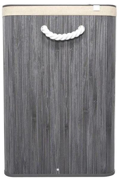 Juskys Curly bambusz kosár 150 L - szürke