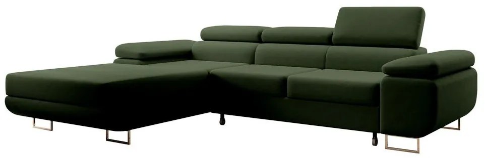 Sarokkanapé Grande (B) (zöld + króm). 1100546