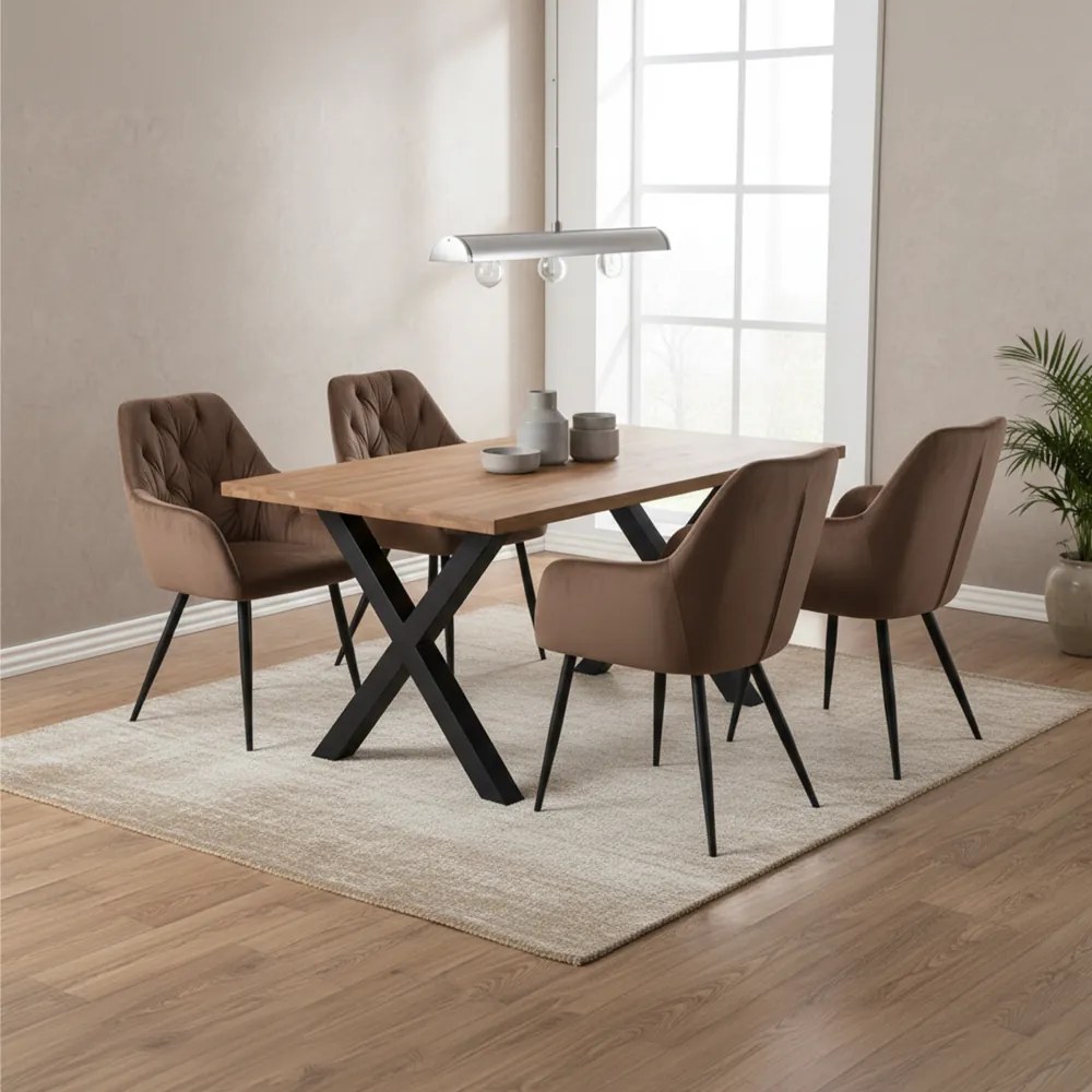 Design fotel, barna Velvet szövet, VERIO NEW