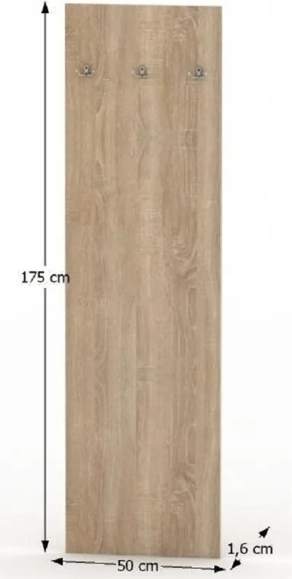 TEMPO ASISTENT 2 NEW 030 akasztós panel, sonoma tölgy