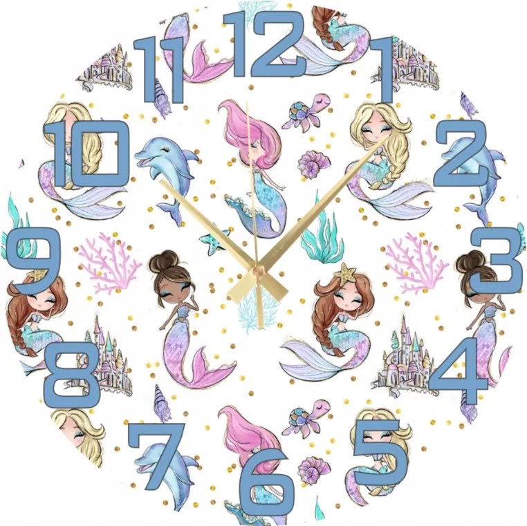 Falióra Gyerekszobába Színes Hableányok és delfinek 45 cm