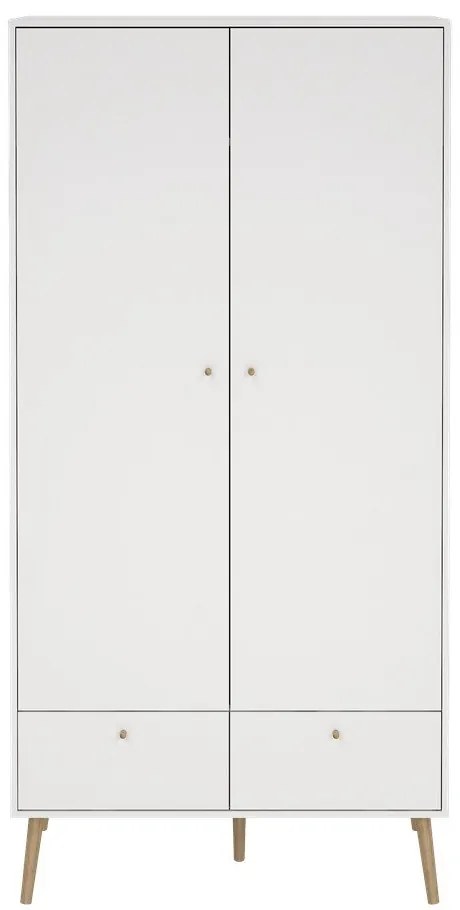 Fehér ruhásszekrény 99x200 cm Bodo – Tvilum