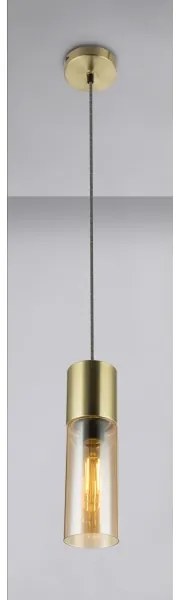 GLOBO 21000HM - Csillár zsinóron ANNIKA 1xE27/25W/230V átm. 10,5 cm réz