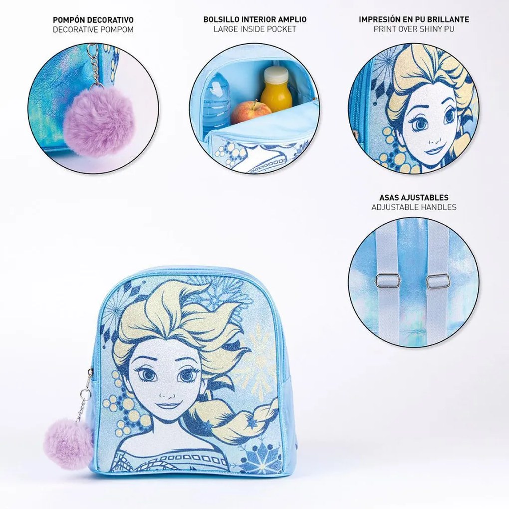 Disney Jégvarázs Sparkly hologrammos hátizsák, táska 21 cm
