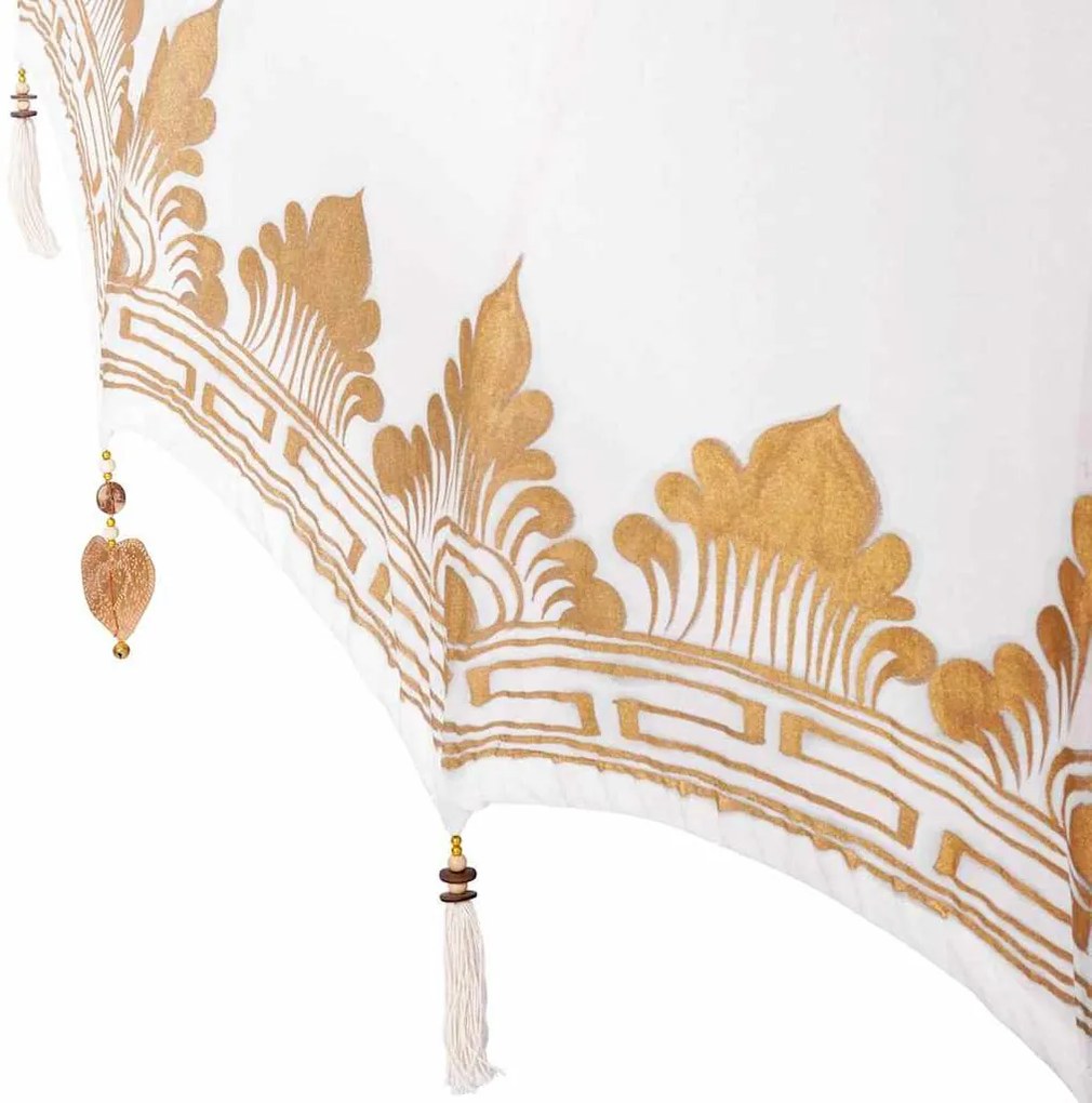 Balinéz Napernyő Krém 180-190 cm Pamut, tömör fa