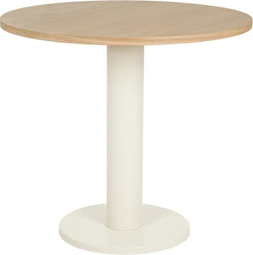 Kerek étkezőasztal tölgyfa dekoros asztallappal ø 80 cm Sool – noo.ma