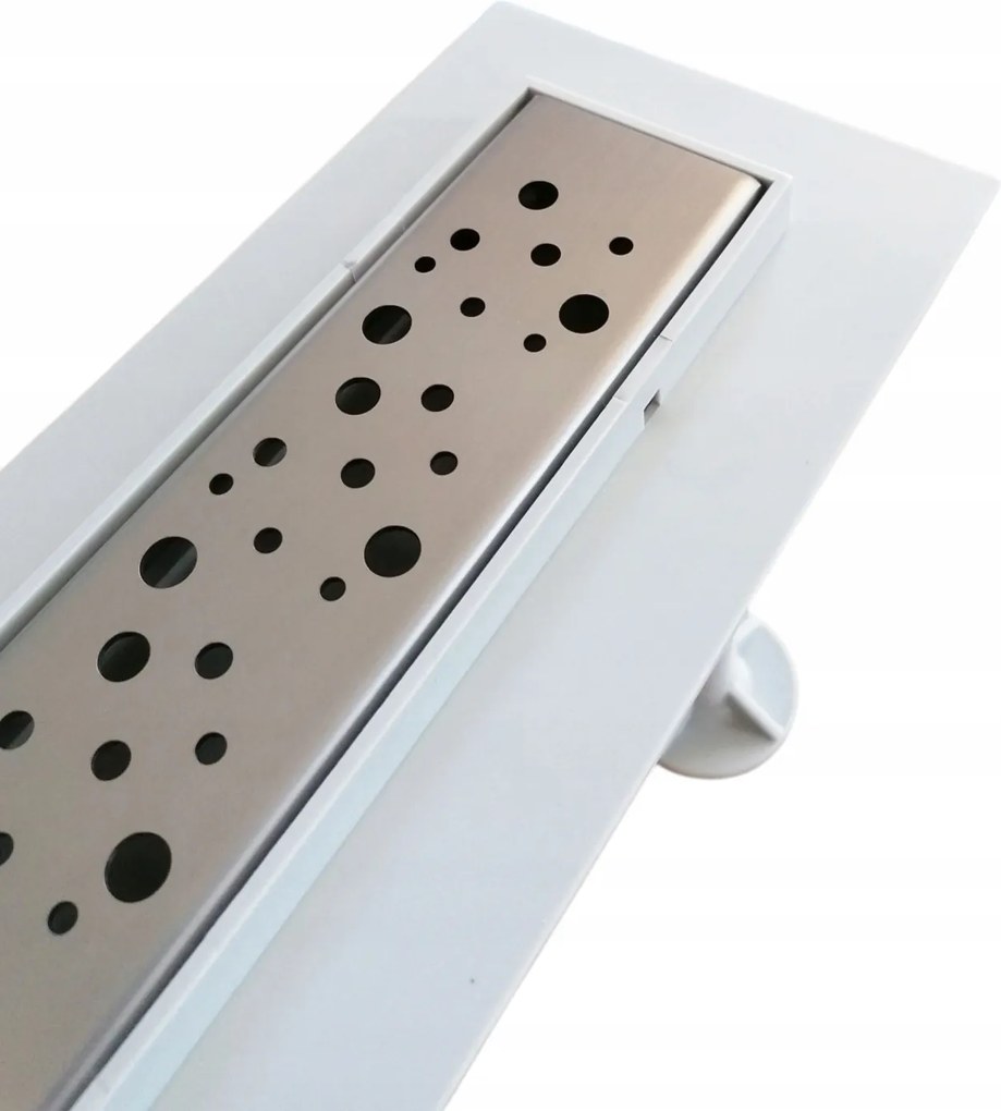 Lineáris zuhanyfolyóka 60cm Abs alacsony beépítés mintás inox acél M02