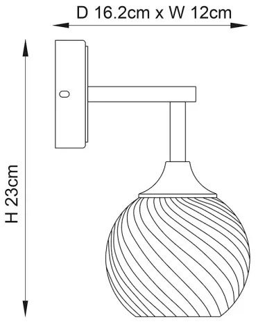 Endon 104052 - ALLEGRA fali lámpatest 1xE14/7W/230V fényes króm