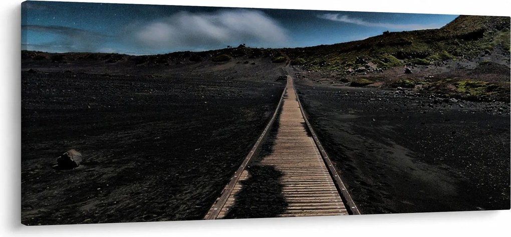 Egy kép a fa útról alkonyatkor (120x50 cm)