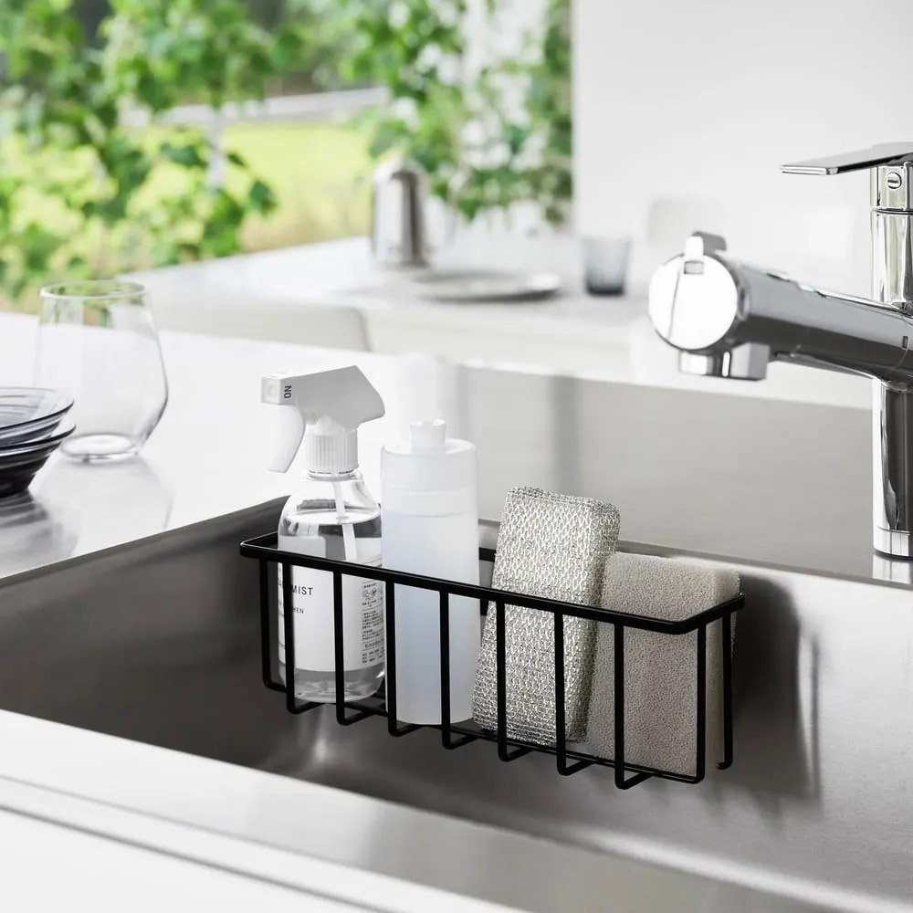 Fekete öntapadós fém mosogatóeszköz tartó Film Hook – YAMAZAKI
