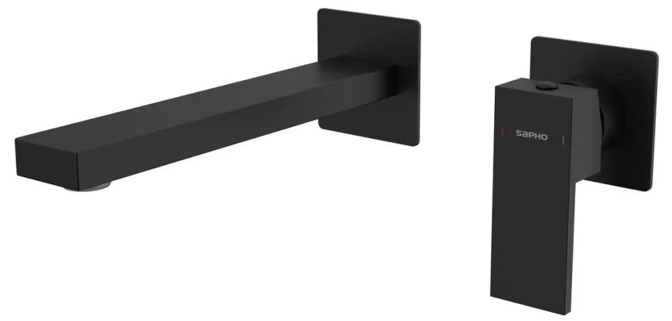 Sapho - Mosdócsap rejtett beépítéshez CUBEMIX matt fekete