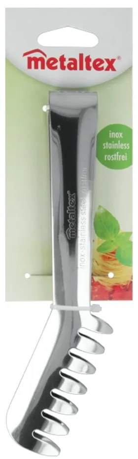 Tongs rozsdamentes acél spagettiszedő kanál, hosszúság 20 cm - Metaltex