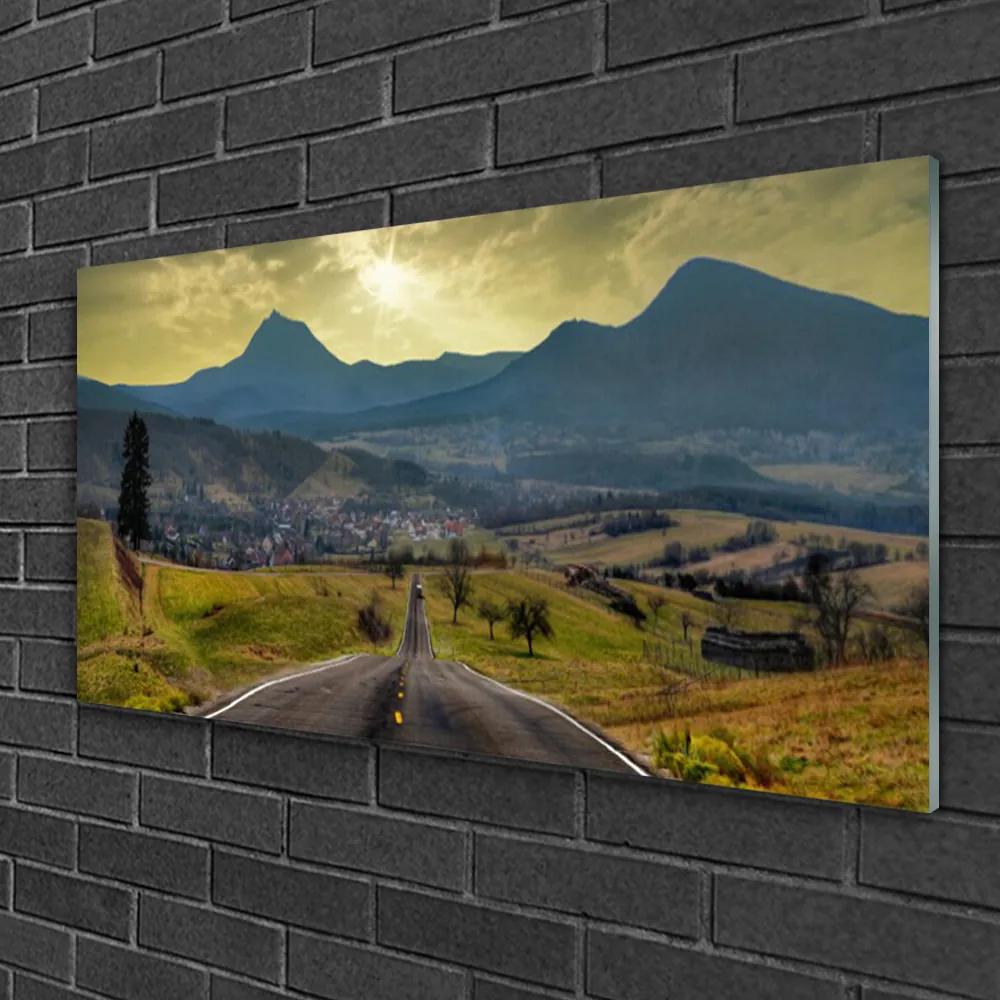 Akrilkép Mountain Road Landscape 100x50 cm