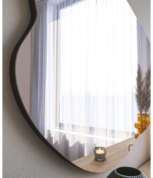 Fali tükör OHHO 85x60 cm fekete