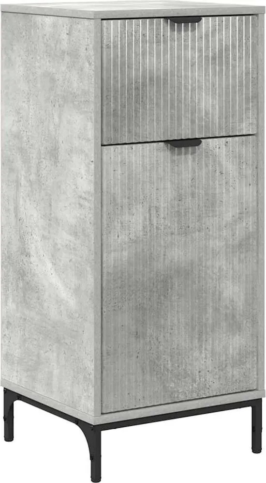 vidaXL Fürdőszoba Székény Beton Szürke 39,5 x 36 x 88 cm Faanyag & Fém
