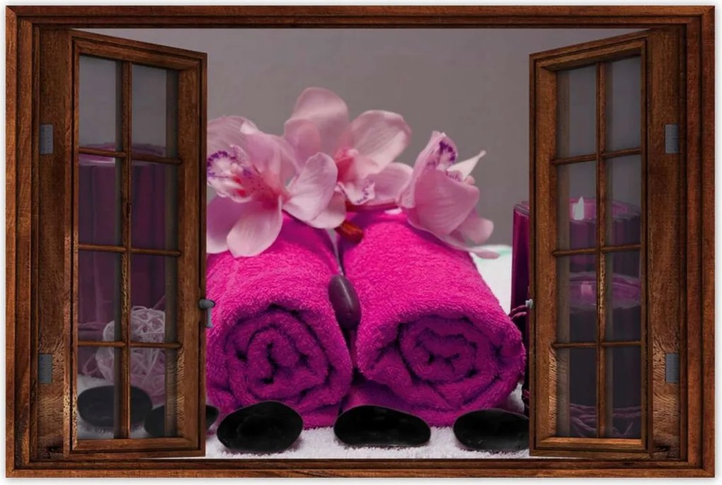 Poszterek 60x40 Őrült törölköző Fukszia