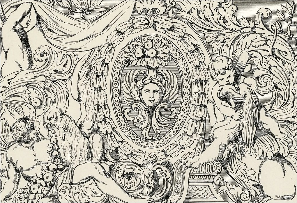 Fotótapéta Flizelin Design Divatos gazdagság díszek 152x104 Ragasztó