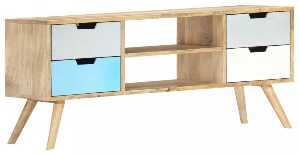 tömör mangófa TV-szekrény 110 x 35 x 48 cm