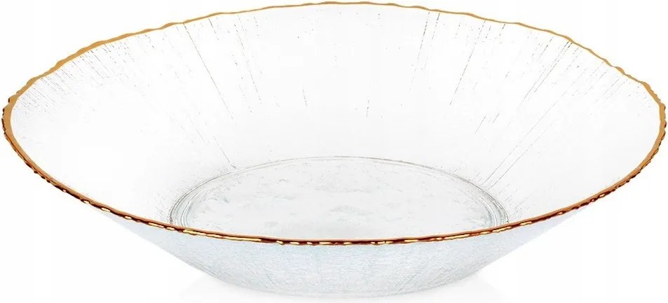 Arany üveg salátatál üveg saláták ételek gyümölcsök 0,5L