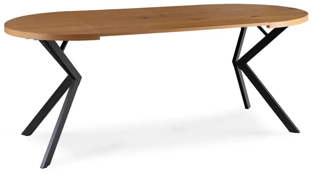 Bővíthető Étkezőasztal Arany/Fekete Színben. DORIAN 80-160 cm