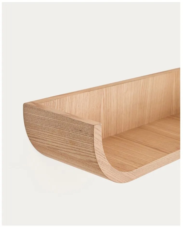 Natúr színű fali polc kőrisfa dekorral 60 cm Salaya – Kave Home