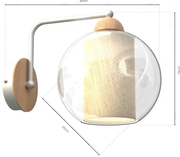 Fali lámpa TELA 1xE27/60W/230V