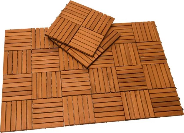 Deuba Fa padlólapok Quatro mozaik - készlet 11 db, 30x30 cm