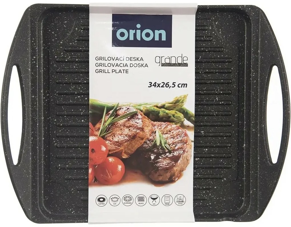 Orion GRANDE grillező lemez, 34 x 26,5 cm, S
