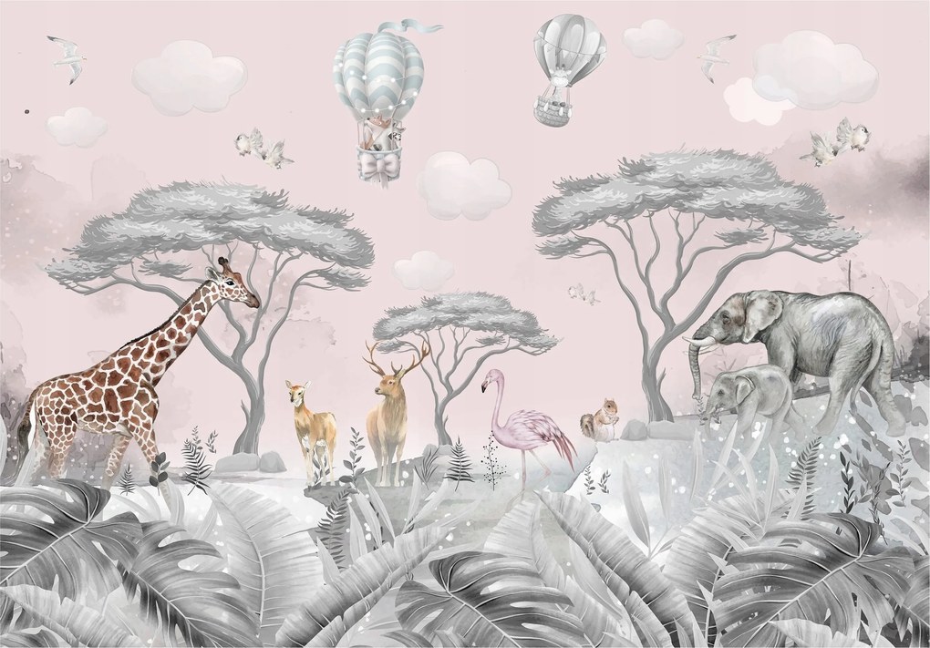 Gyerek Fotótapéta Safari Állatok Tapéta Gyerekszoba 150x105