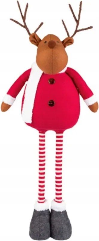 Piros jávorszarvas szarvakkal Livarno home 71,5 cm kihúzható karácsonyi dekoráció