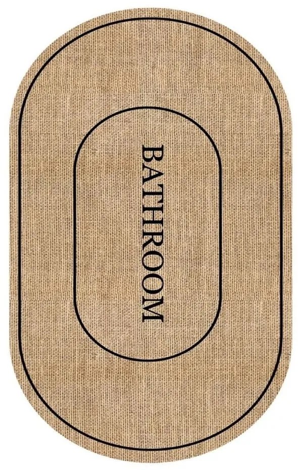 Barna fürdőszobai kilépő 60x90 cm Jute Look – Mila Home